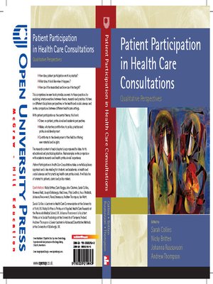 cover image of Patient Participation in Health Care Consultations
